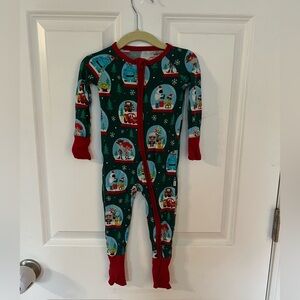 Little Sleepies Christmas Disney Pajamas. Size 6-12 months.